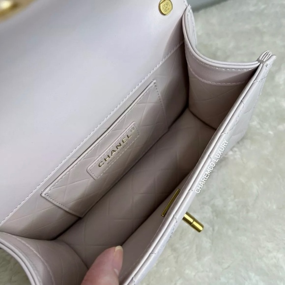 🦄BRAND NEW! 2021 CHANEL COCO Crush Classic Small Violet Clair Purple GHW Bag - Picture 12 of 12